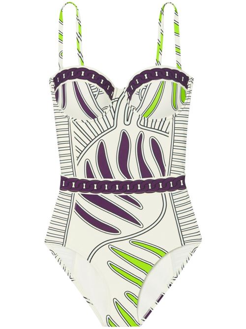 One-piece swimsuit with print TORY BURCH | 158923253